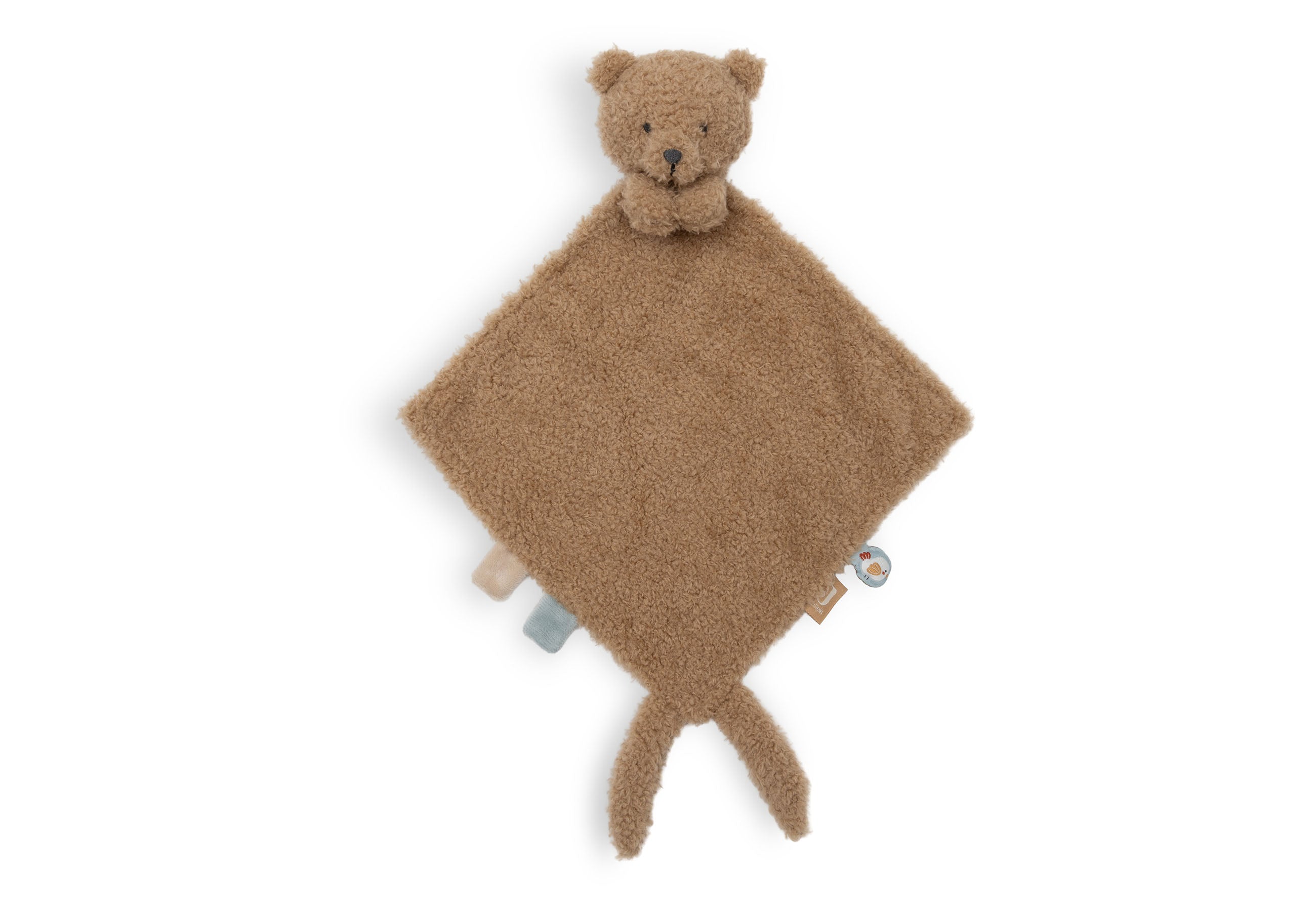Attache sucette ourson Bear Brave Jollein, doudou plat 23 cm
