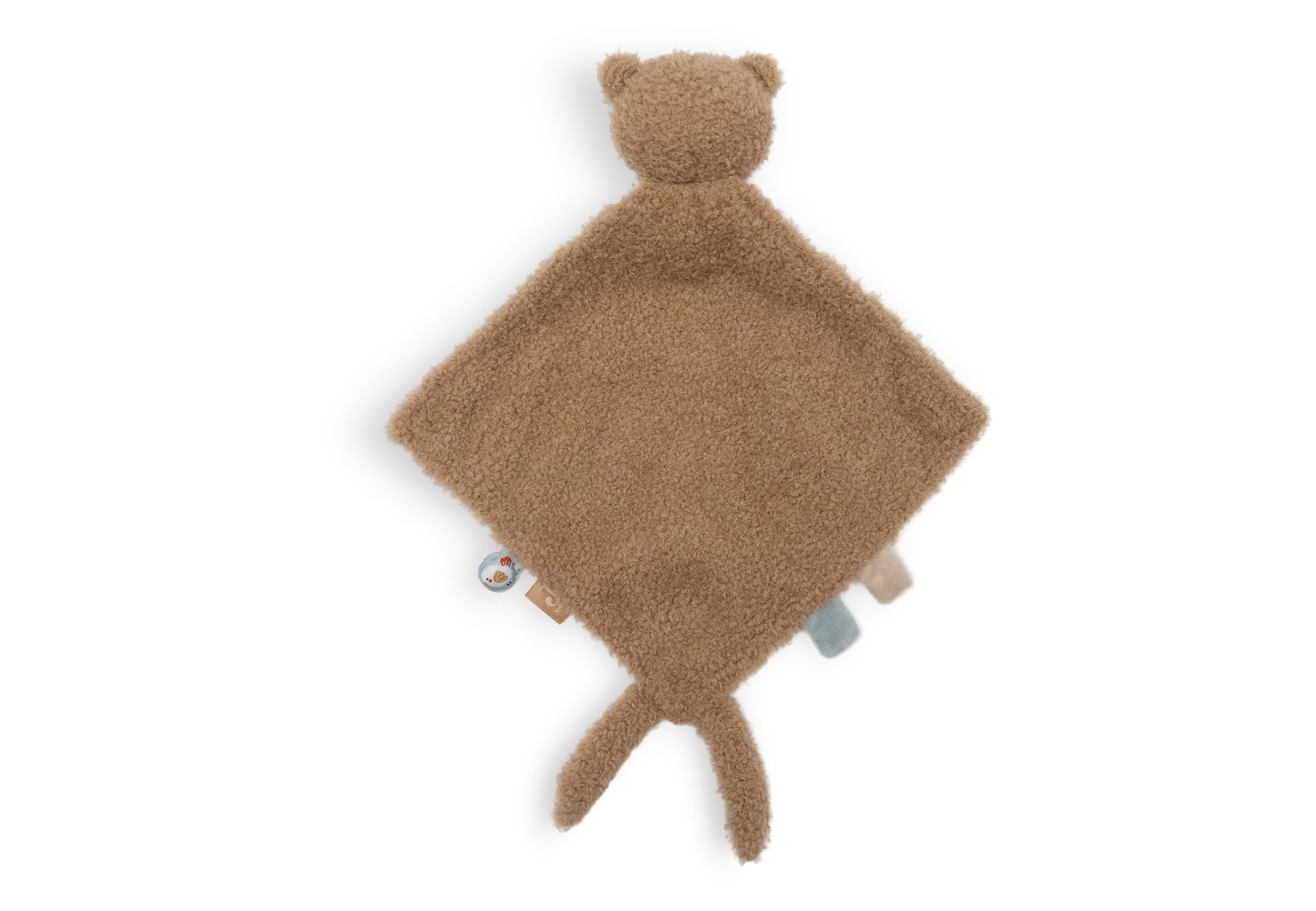 Doudou attache sucette Bear Brave Jollein, tête d'ours en relief