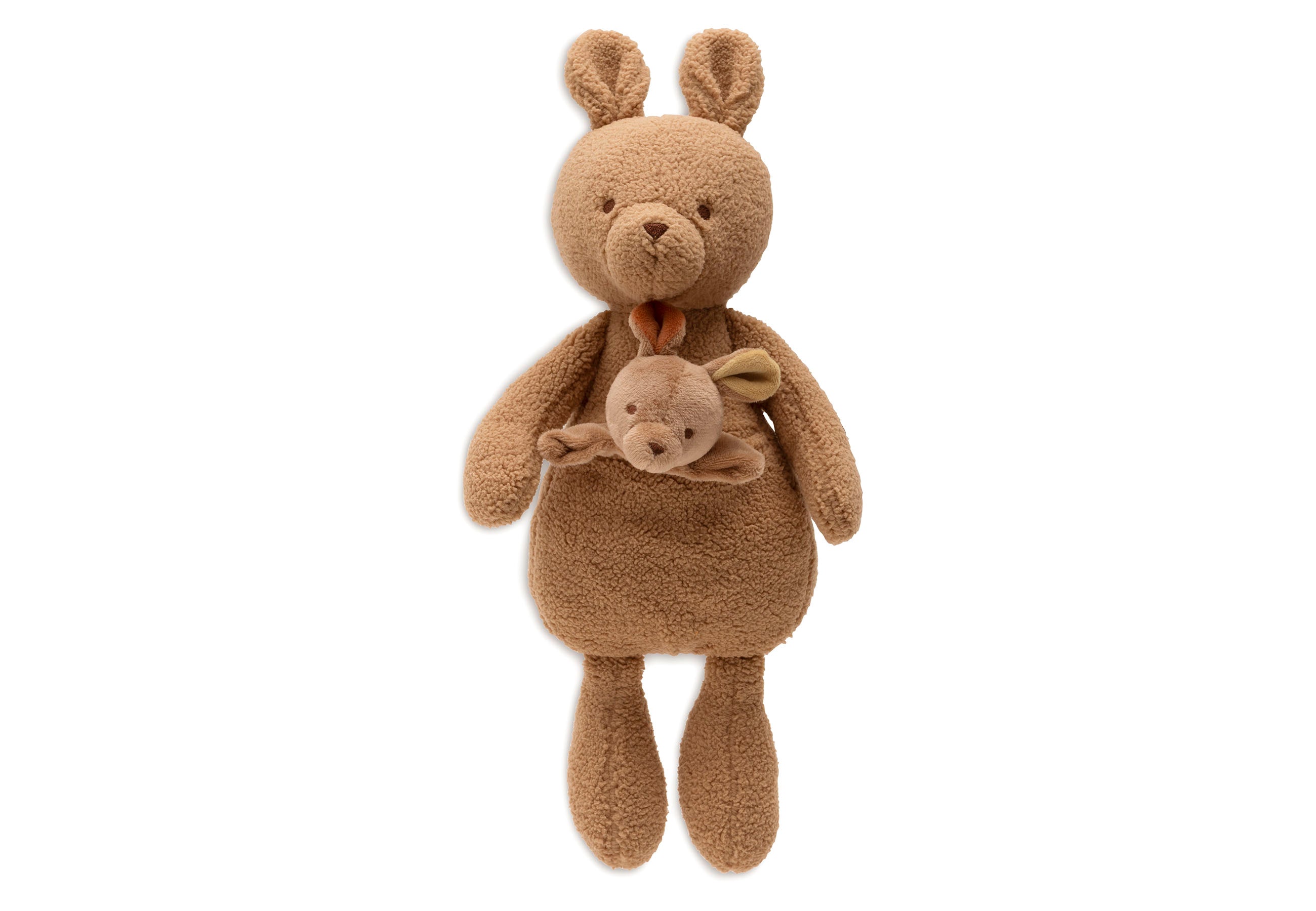 Bébé kangourou dans la poche de sa maman