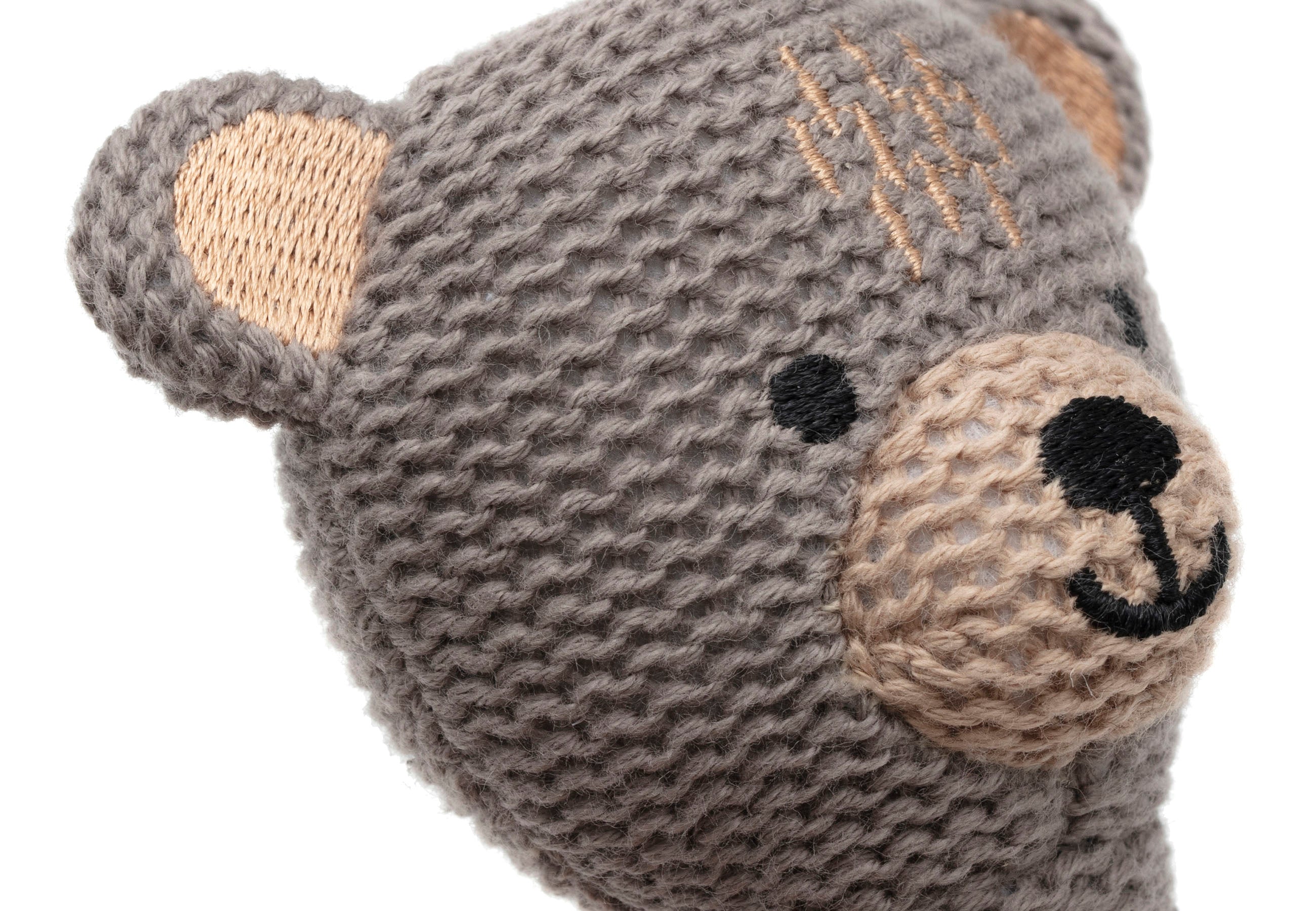Hochet tricoté ours Jollein vue de détail