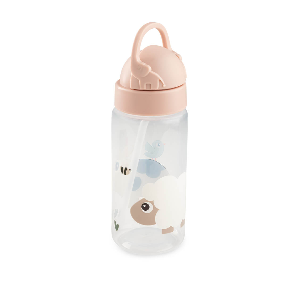 Gourde à paille Tiny farm - Rose - 350 ml