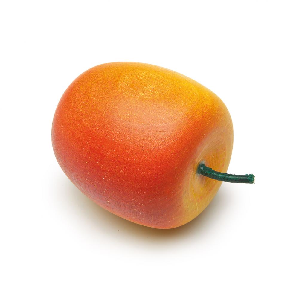 Pomme jaune et rouge en bois Erzi pour dinette enfant