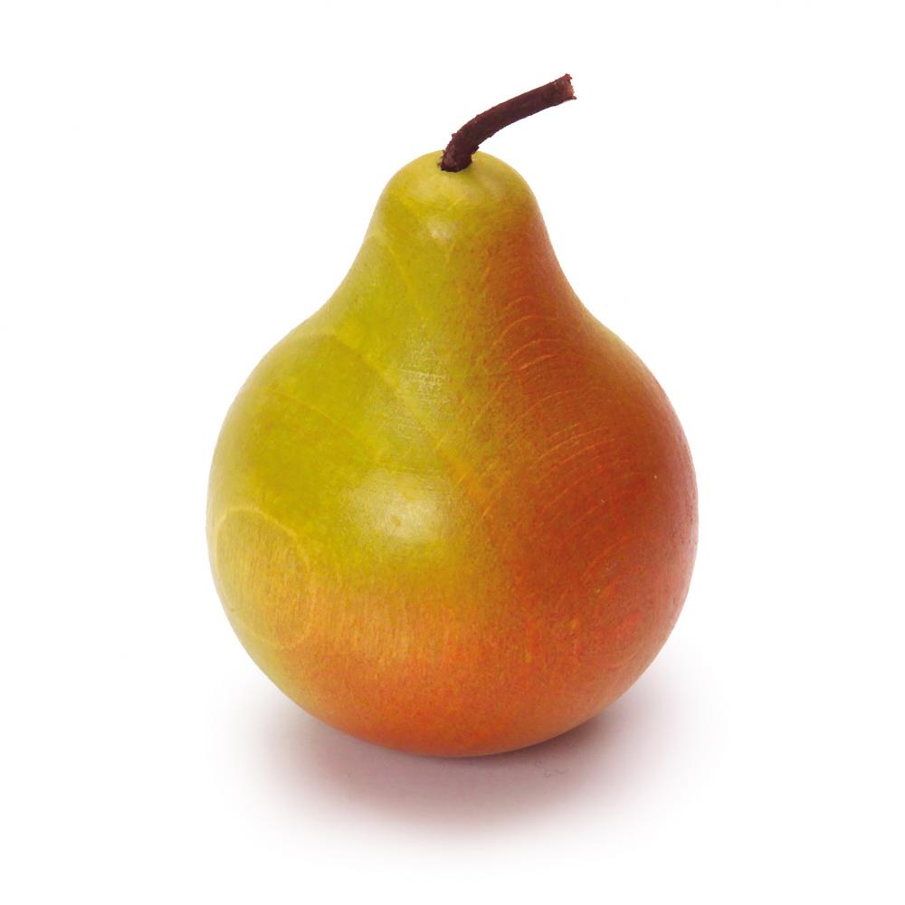 Poire verte et rouge en bois Erzi pour dinette enfant
