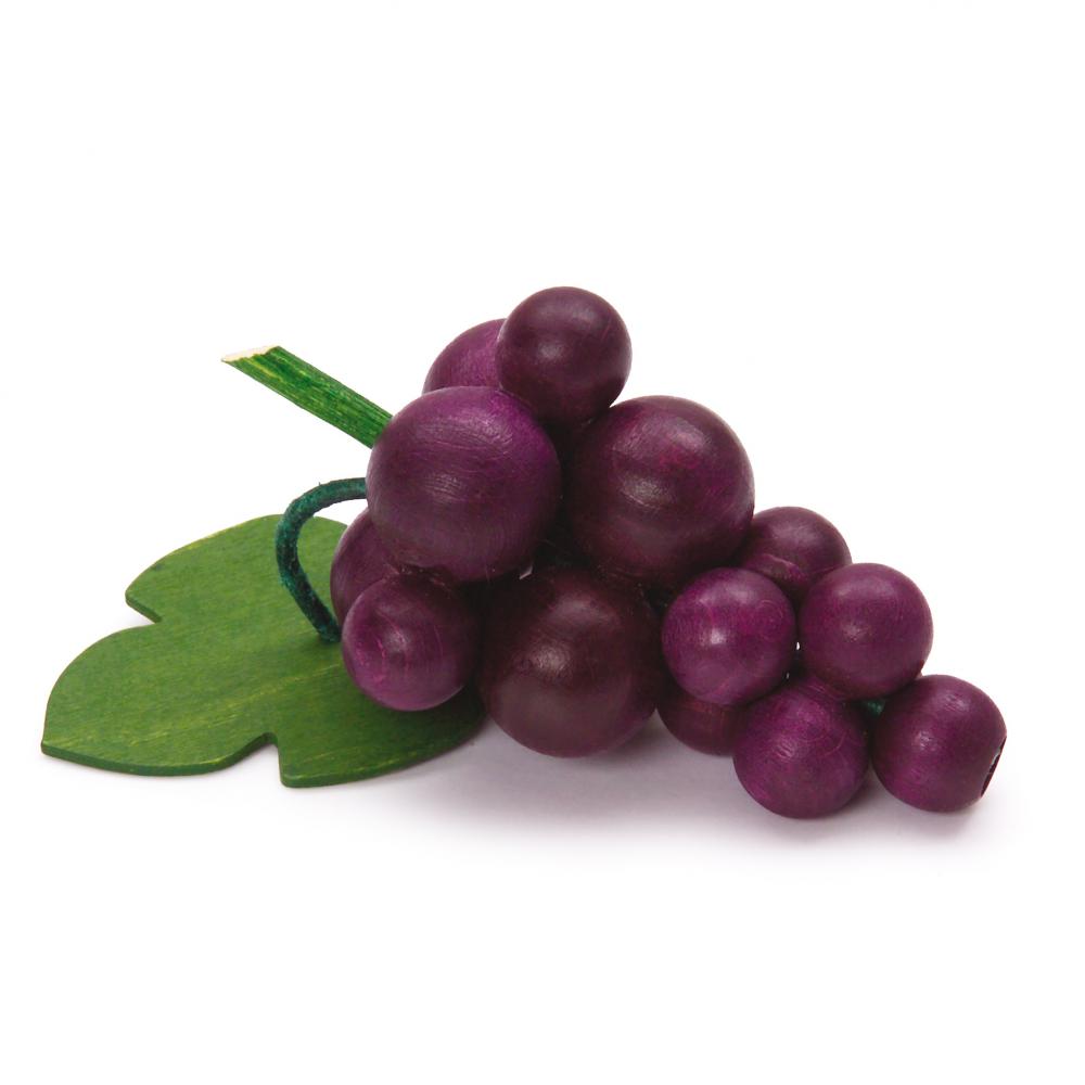 Grappe de raisin noir en bois Erzi pour dinette enfant