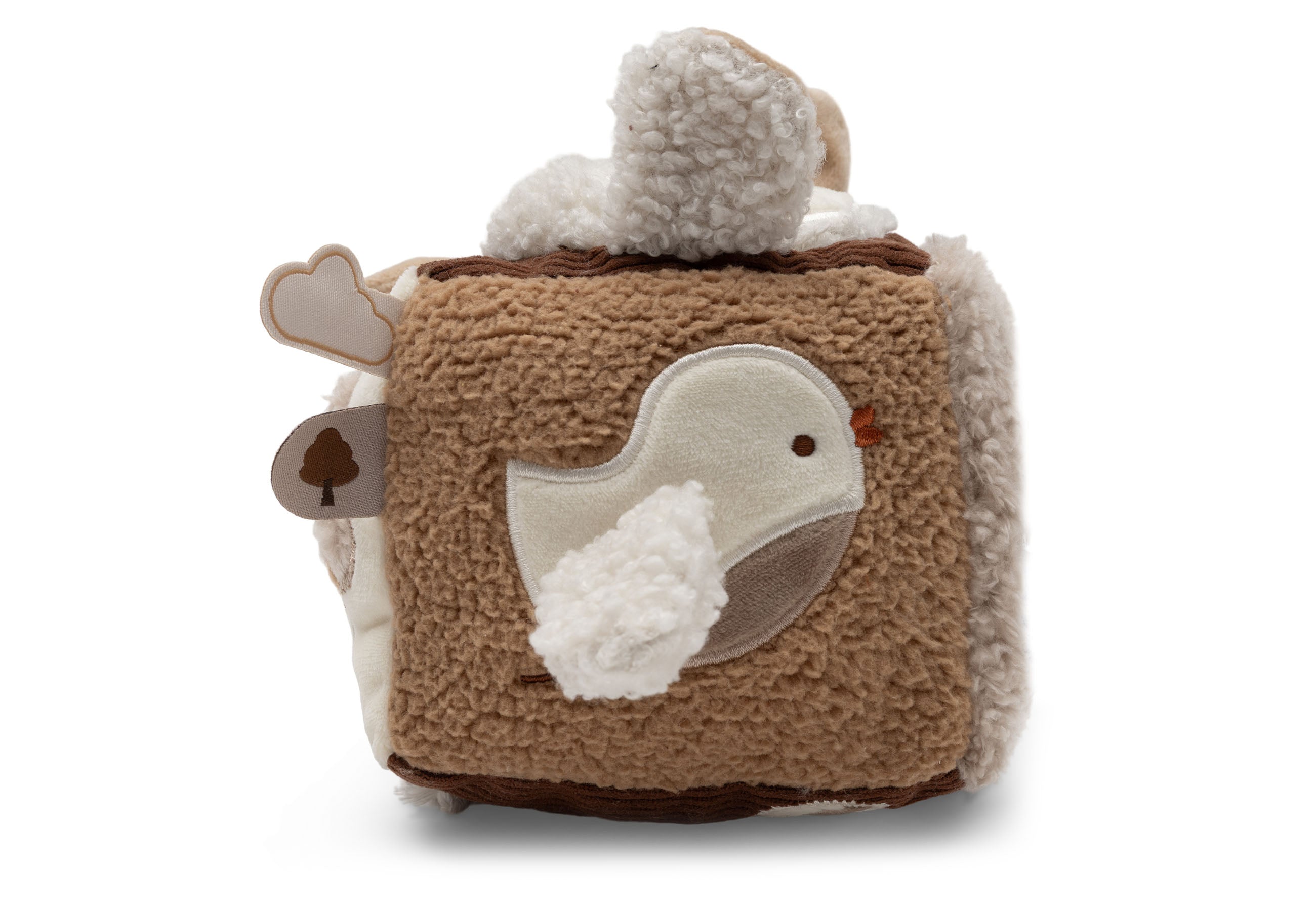 Cube d'éveil Woolly Jollein, face avec miroir pour bébé