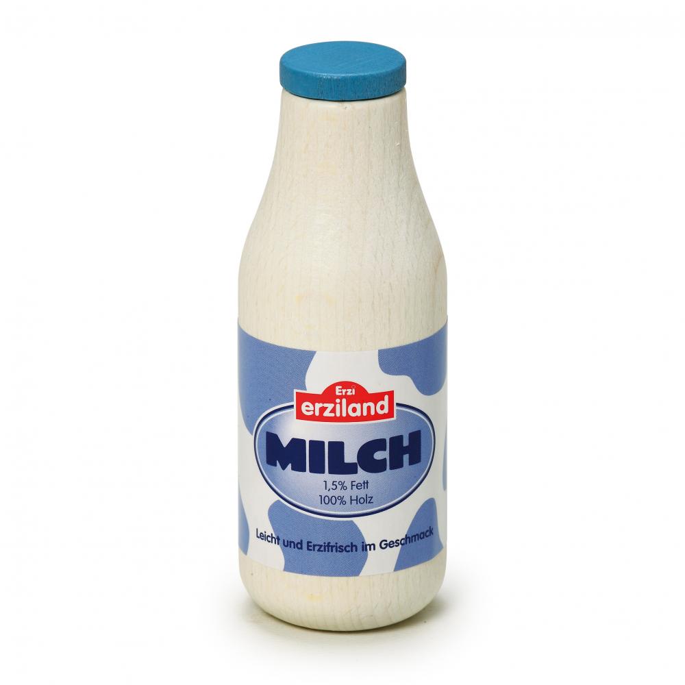 Bouteille de lait frais en bois Erzi pour dinette
