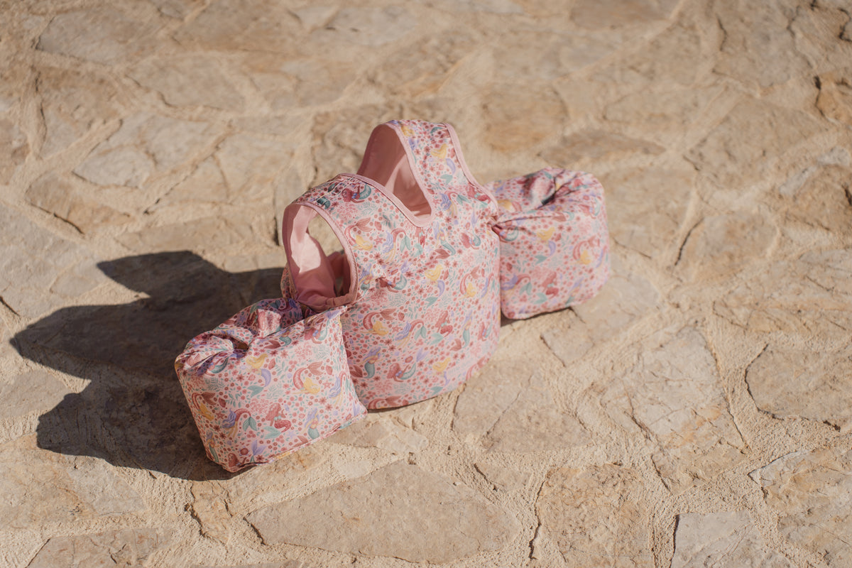 Gilet de natation Little Dutch, motif sirène rose