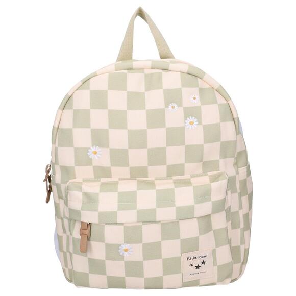 Sac à dos enfant Nostalgia pâquerettes beige et vert