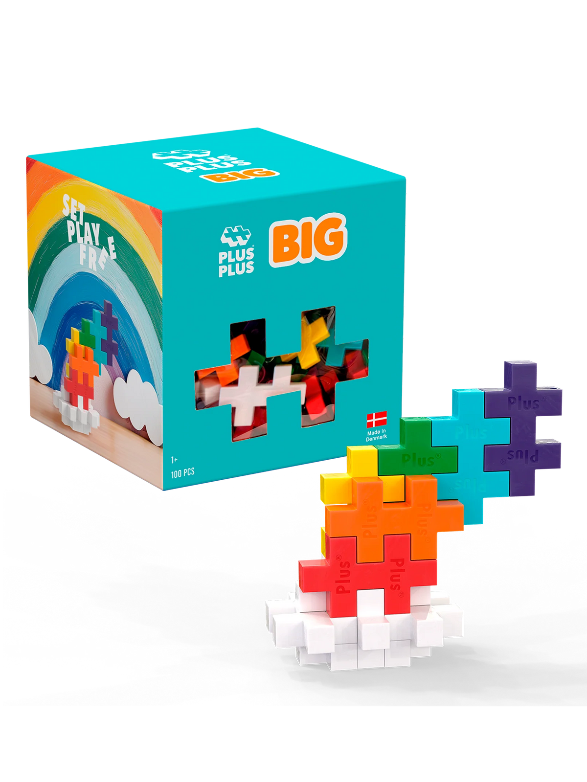 Recharge Plus-Plus BIG Arc-en-ciel 100 pièces, boîte et construction