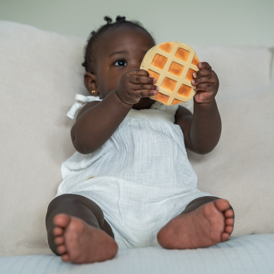 Rafa le Waffle Lolaletost, jouet de dentition et de bain pour bébé