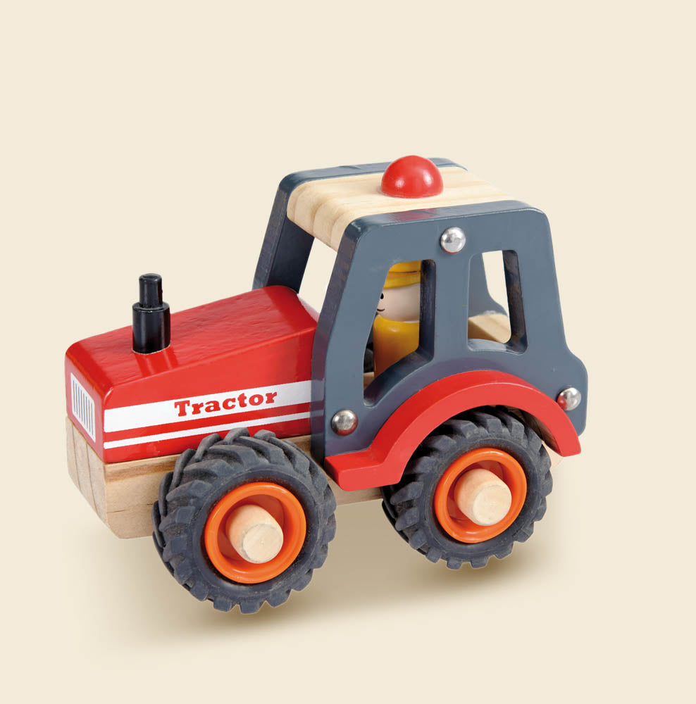 Tracteur en bois rouge Egmont Toys