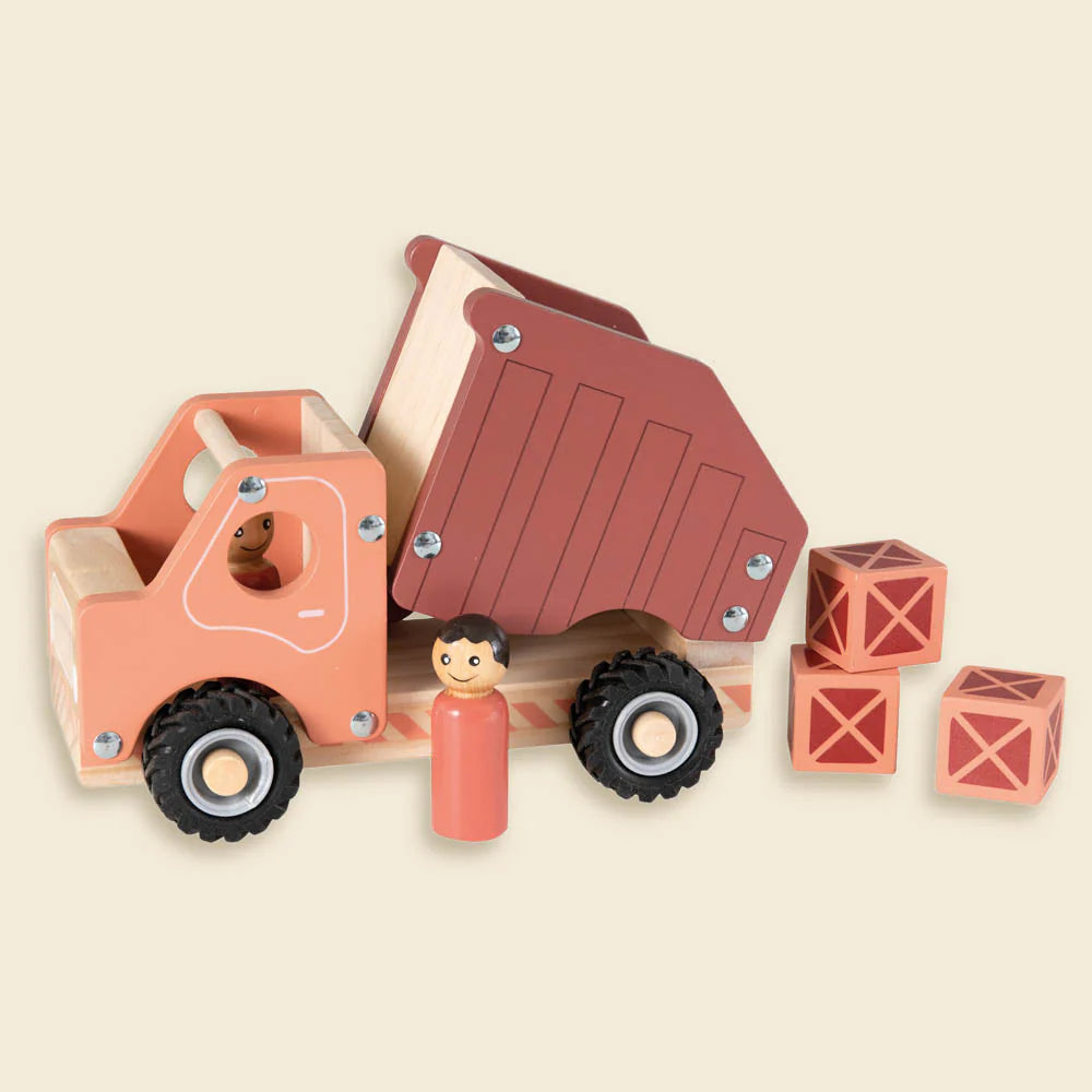 Grand camion benne en bois
