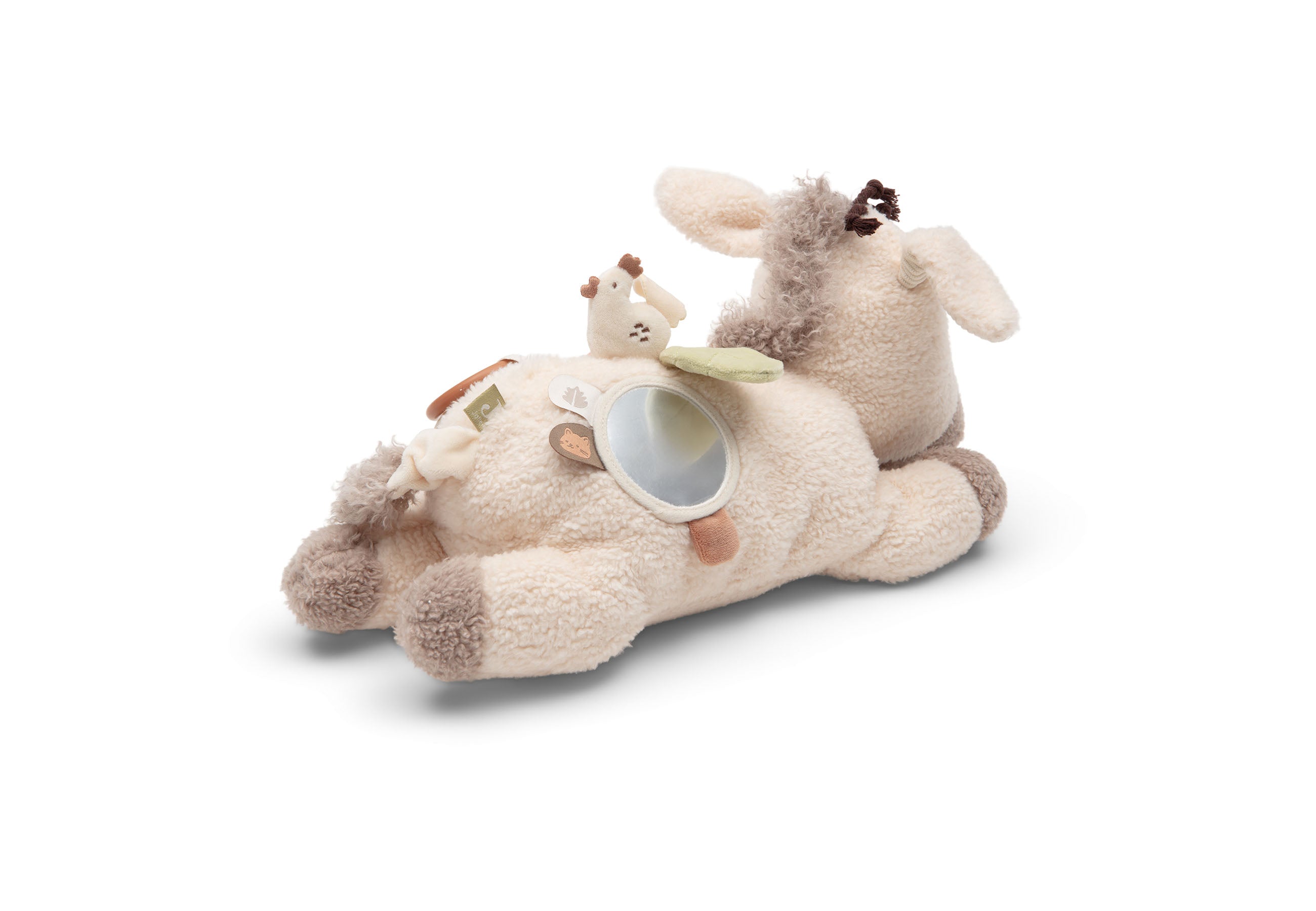 Peluche d'activités Donkey Dinky Jollein, miroir intégré