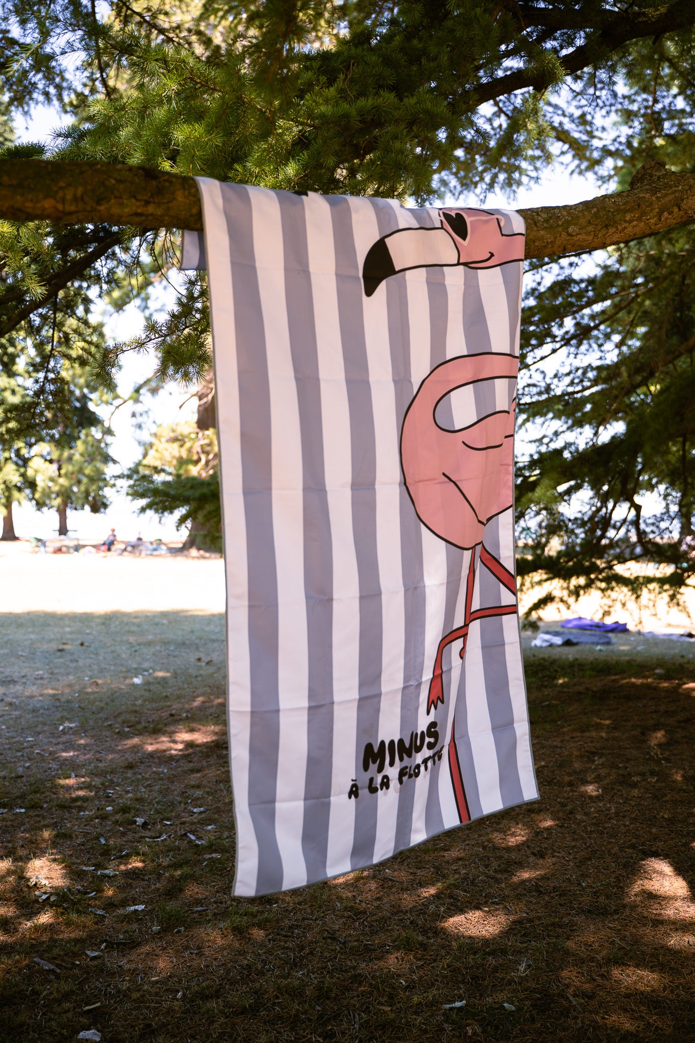 Serviette de plage enfant Minus Flamant