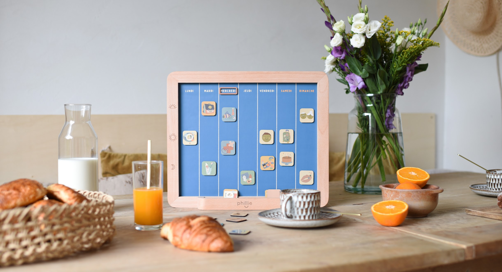 Semainier magnétique personnalisable au quotidien