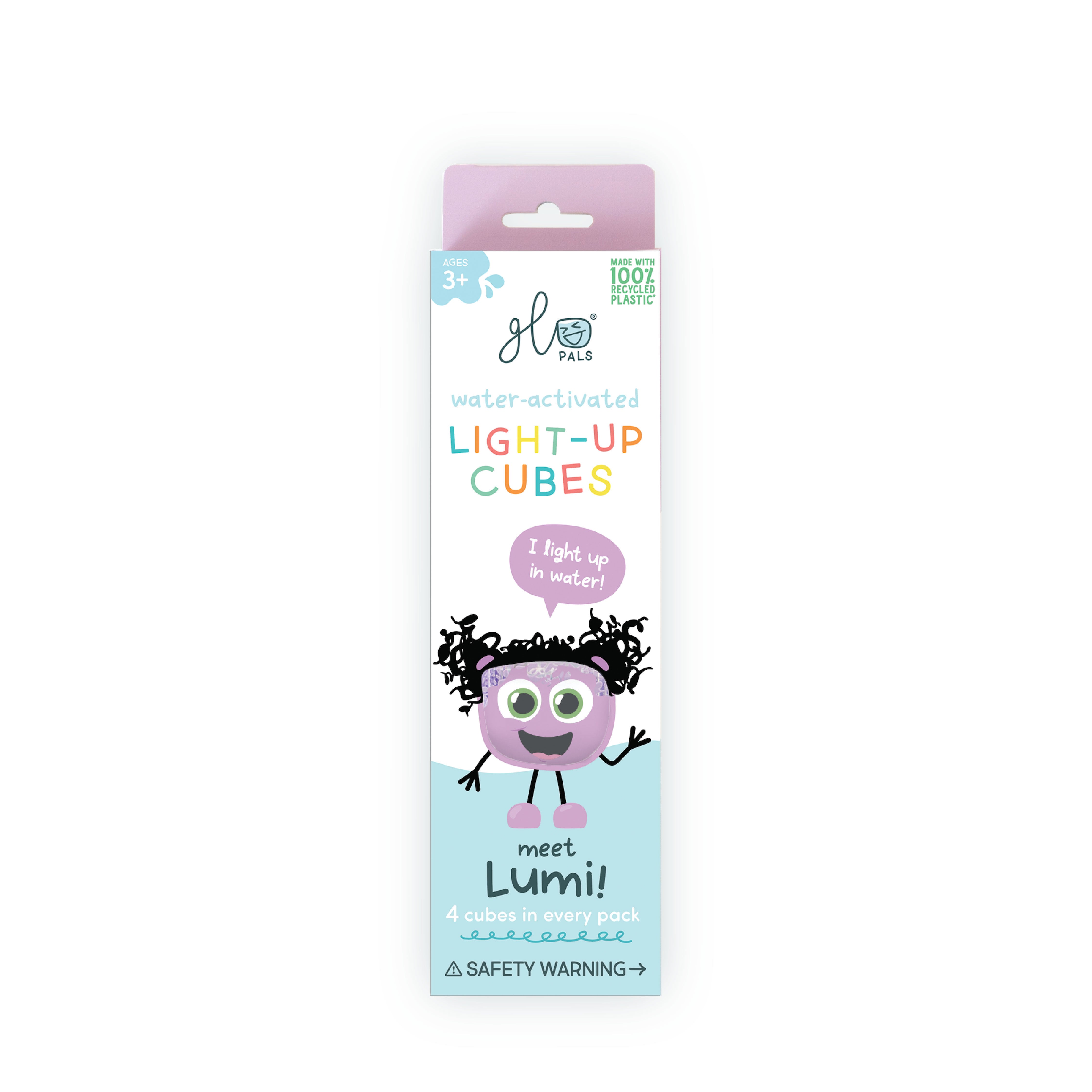 Cubes lumineux de bain Glo Pals Lila violet, pack de 4