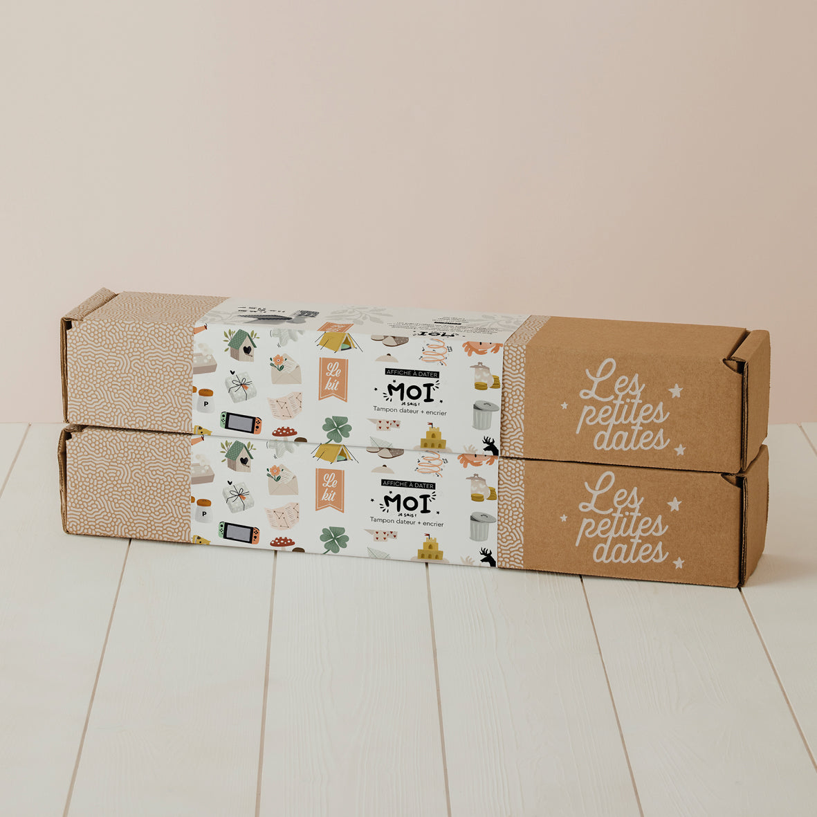 Coffret affiche Moi je sais avec tampon dateur et encrier