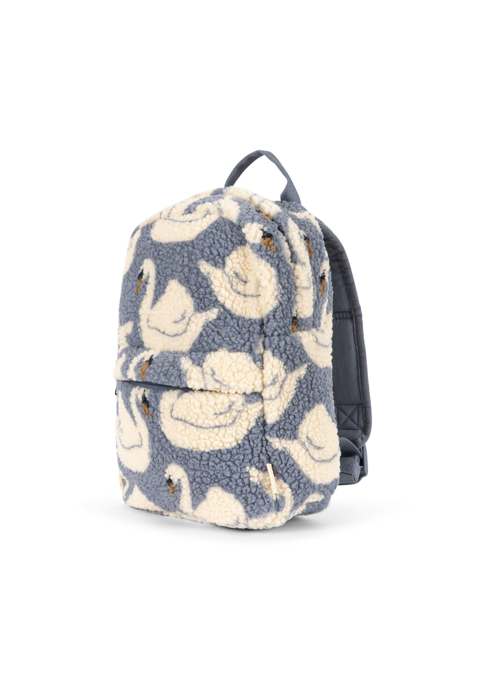 Sac à dos Jody Teddy Swan vu de trois quarts, bretelles réglables et sangle de poitrine