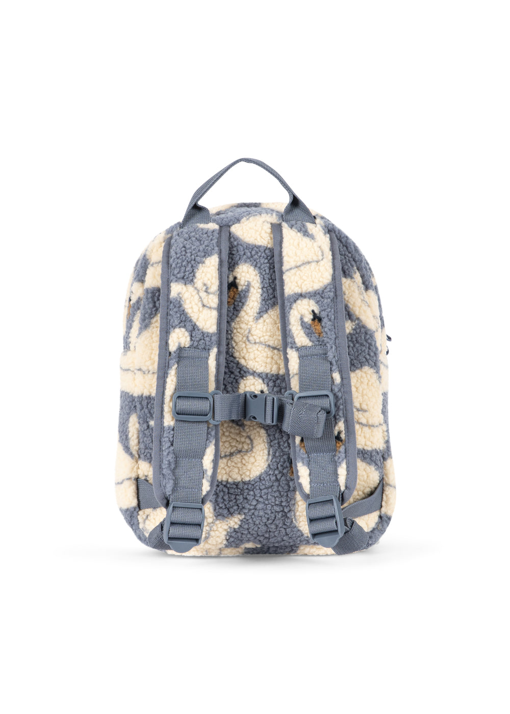 Dos du sac à dos Jody Teddy Swan avec ses bretelles matelassées en polaire peluche