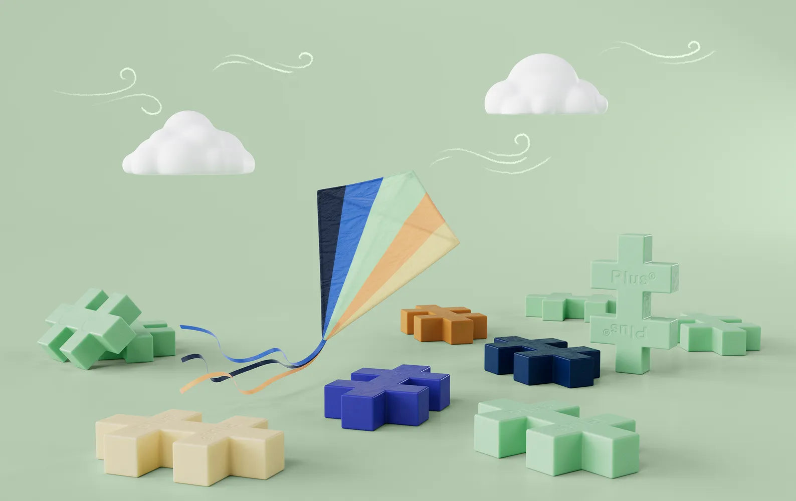 Enfant jouant avec les pièces Plus-Plus BIG Breeze