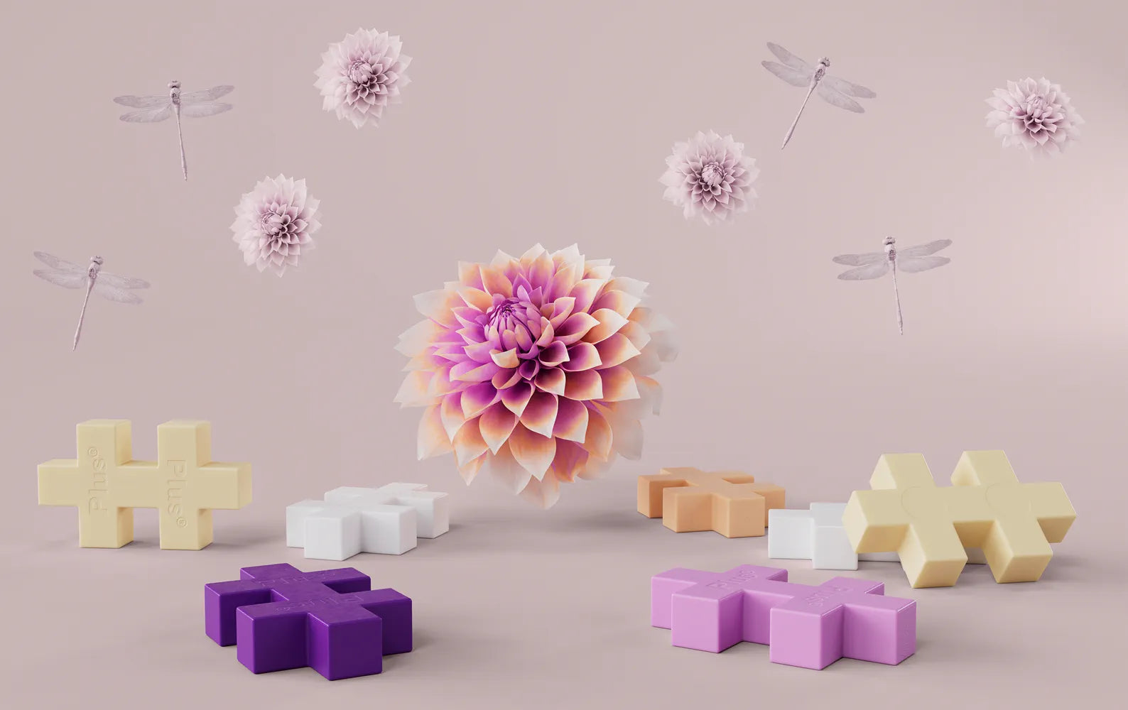 Enfant jouant avec les pièces Plus-Plus BIG Bloom