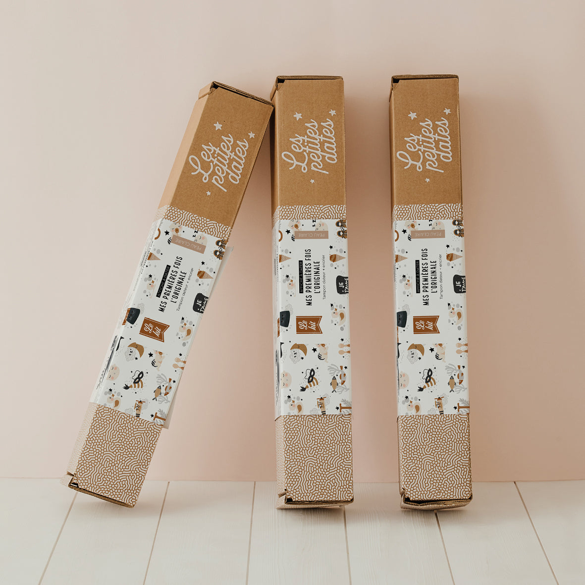 Coffret affiche Mes premières fois avec tampon dateur et encrier