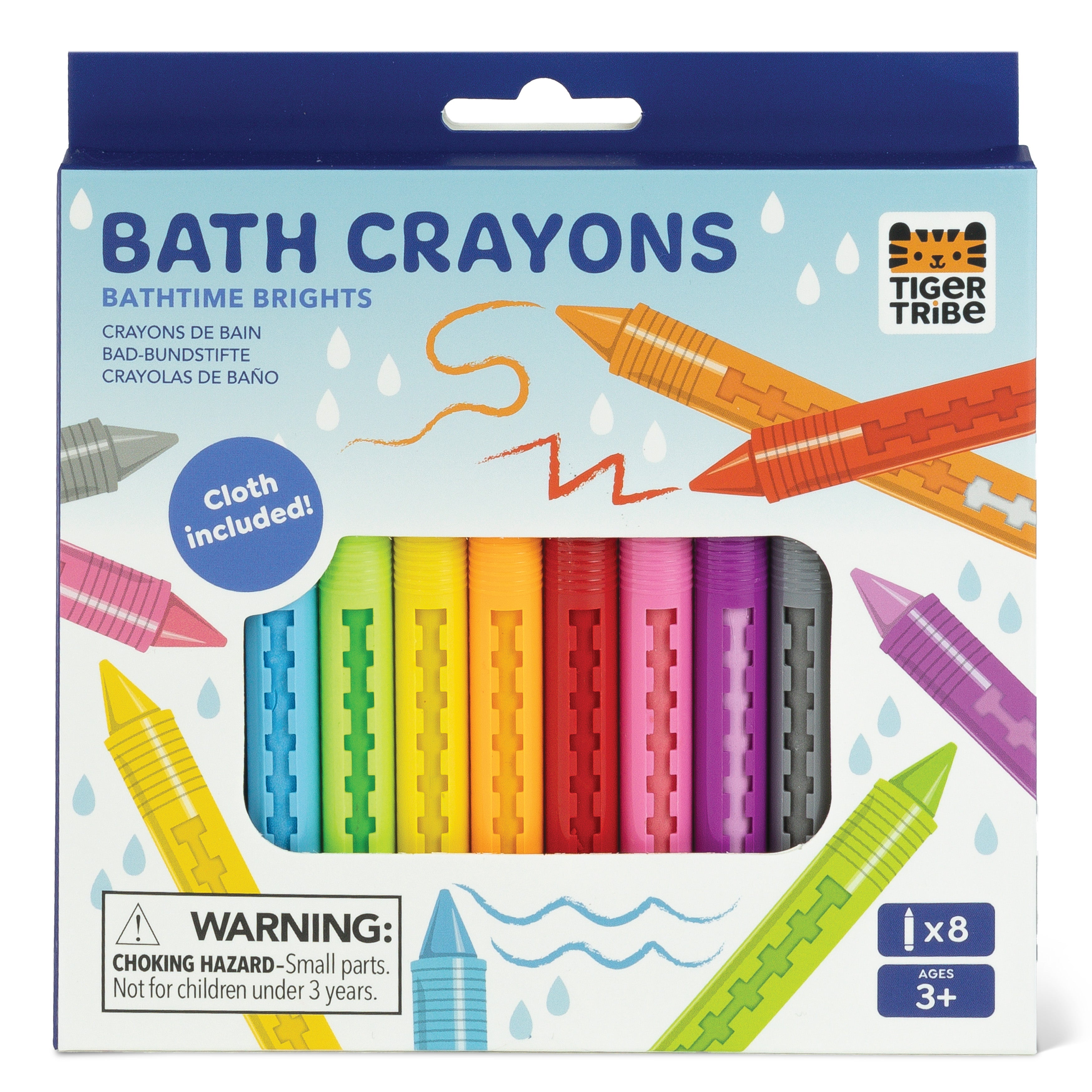 Crayons de bain set de 8 Tiger Tribe