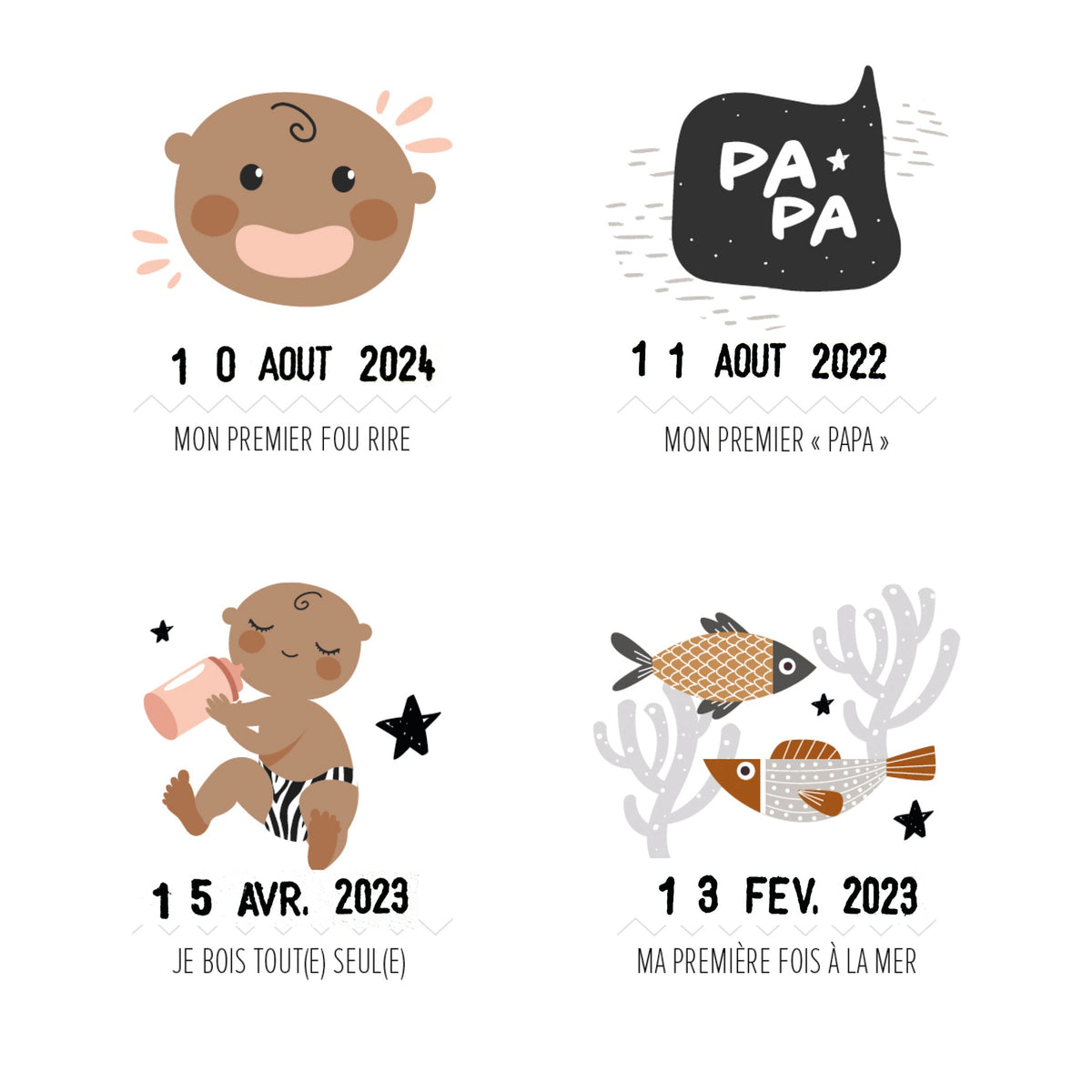 Détail des dates tamponnées sur l'affiche Mes premières fois