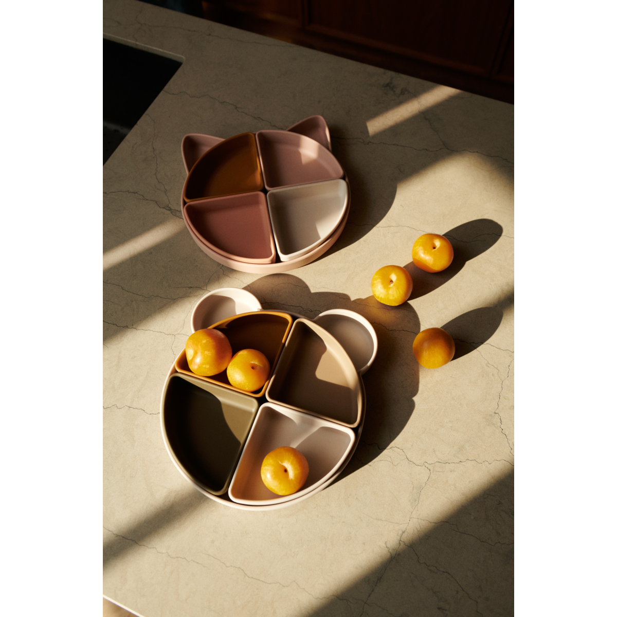 Assiette à compartiments Arne ourson sable