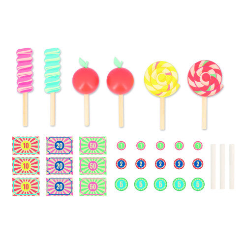 Enfant jouant avec la marchande de friandises AppLePop Janod
