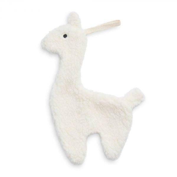 Attache sucette lama blanc Jollein, vue de face