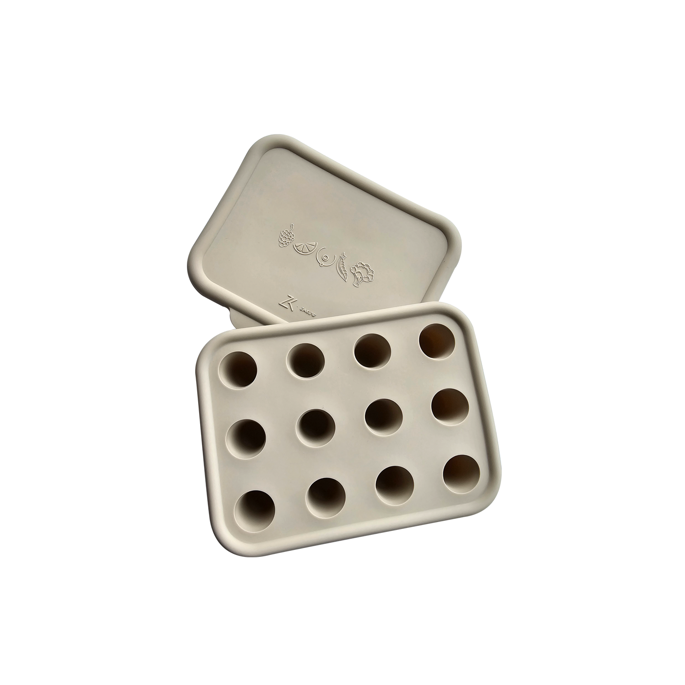 Bac à glaçons en silicone Argile