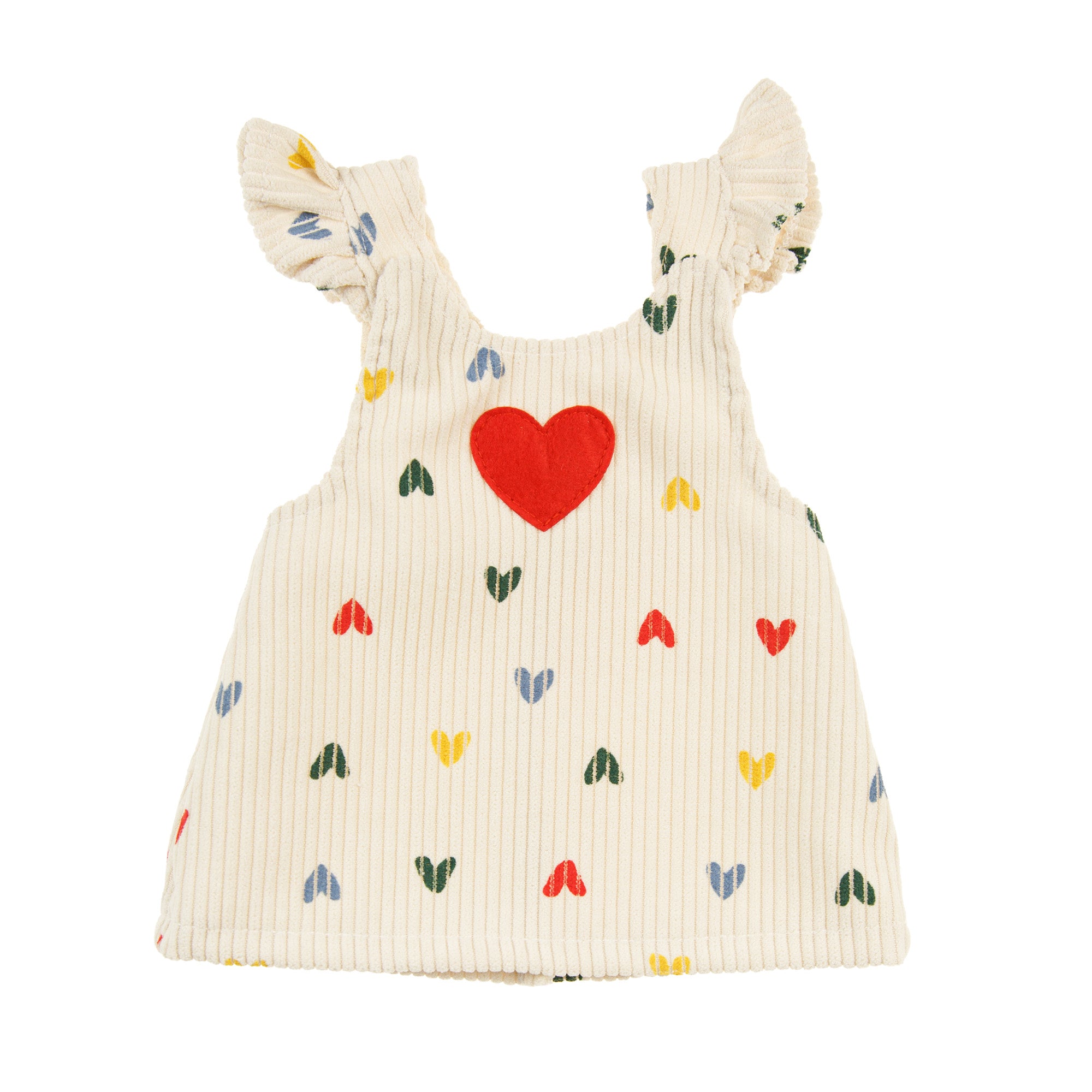 Robe à bretelles Cœurs confettis présentée seule