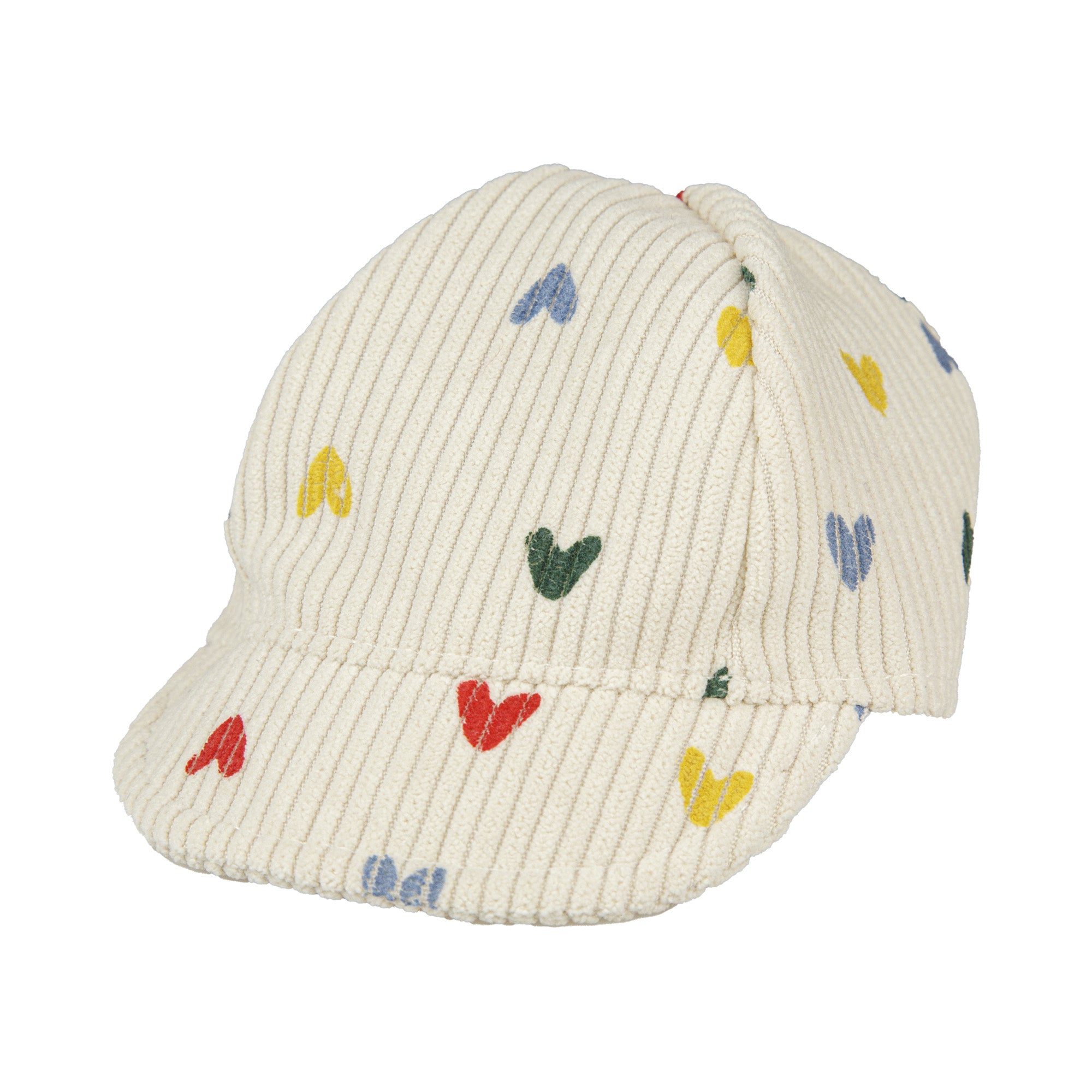 Casquette Cœurs confettis en velours côtelé Heless pour poupée