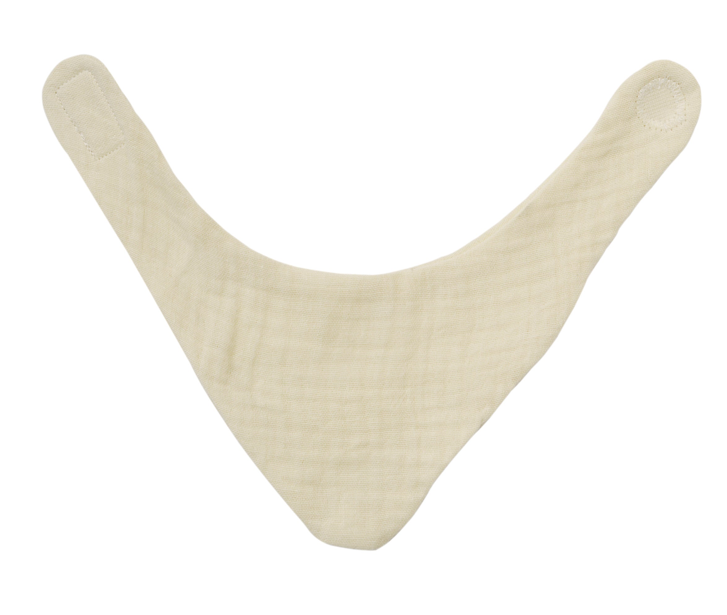 Bavoir pour poupon en mousseline coton bio écru