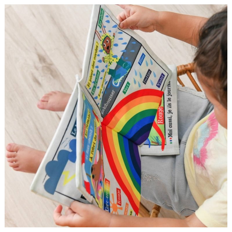 Journal bébé en tissu les véhicules, vue d'ensemble