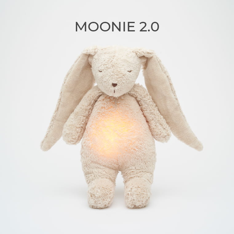 Lapin apaisant Moonie sable en coton bio