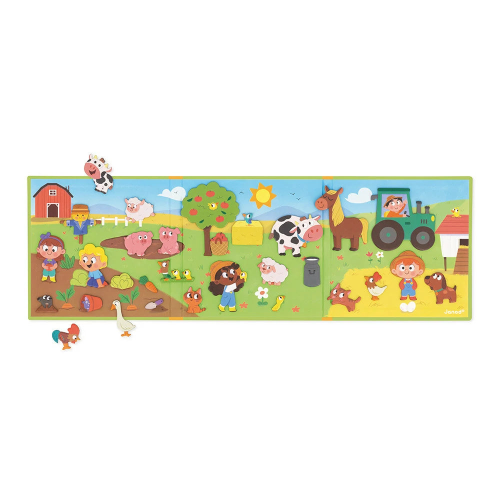 Magnets animaux de la ferme du Magnéti'stories Janod