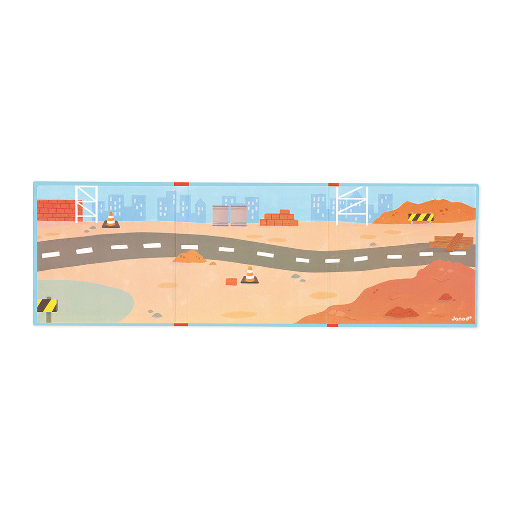 Détail du décor illustré du Magnéti'stories Le chantier