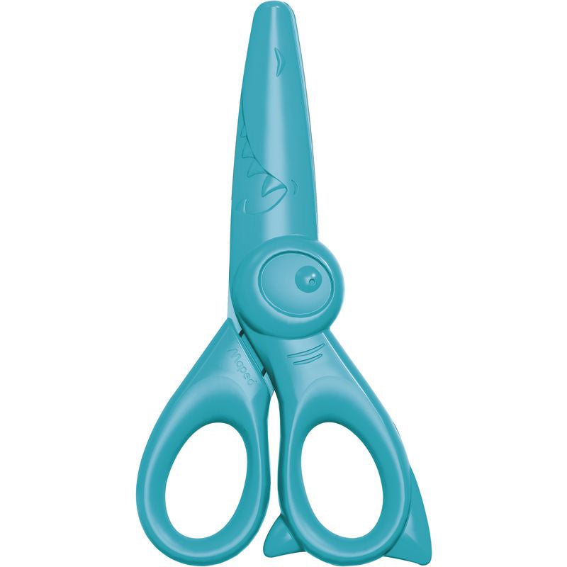 Ciseaux enfant Janod turquoise fermés