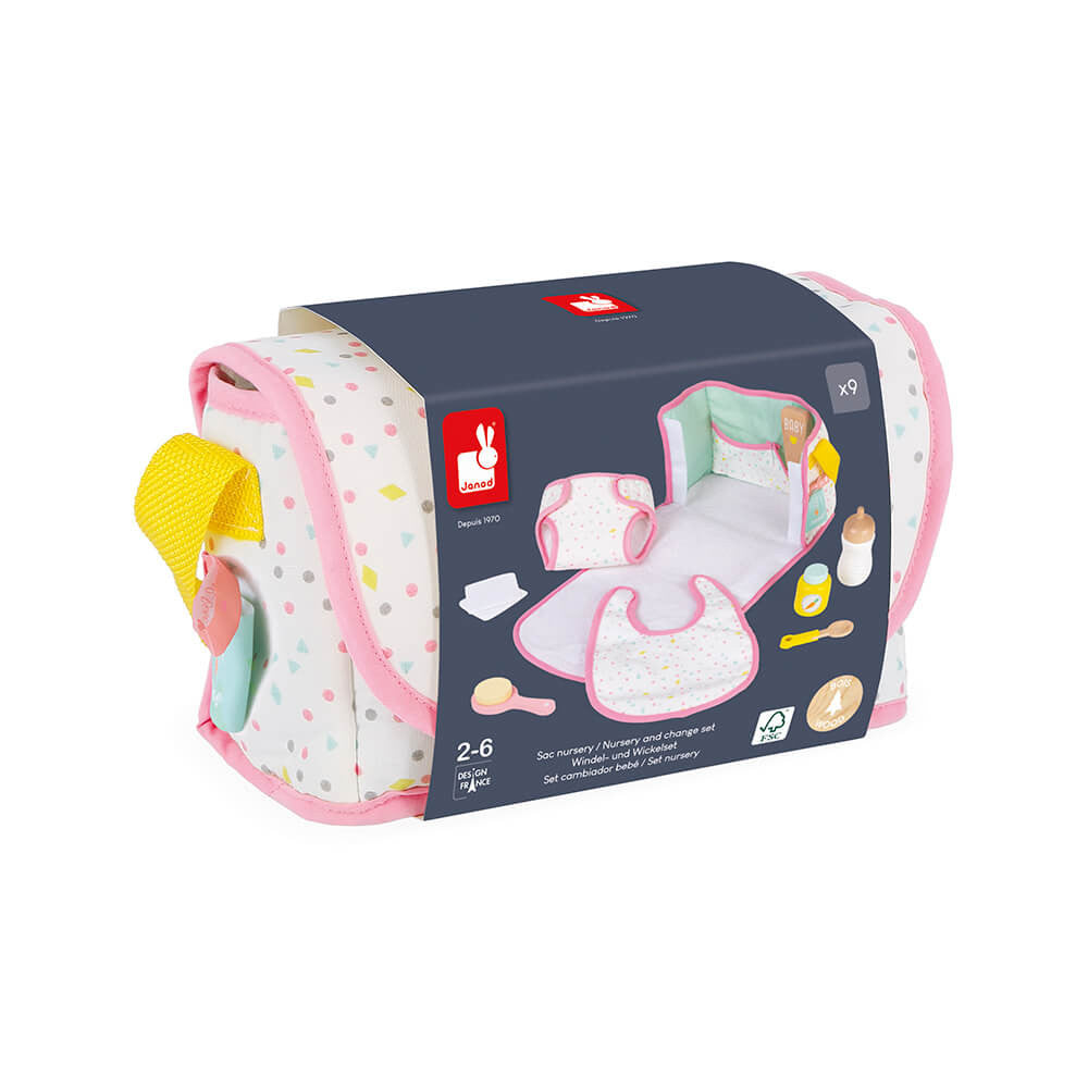 Sac à langer Nursery Janod aux imprimés délicats