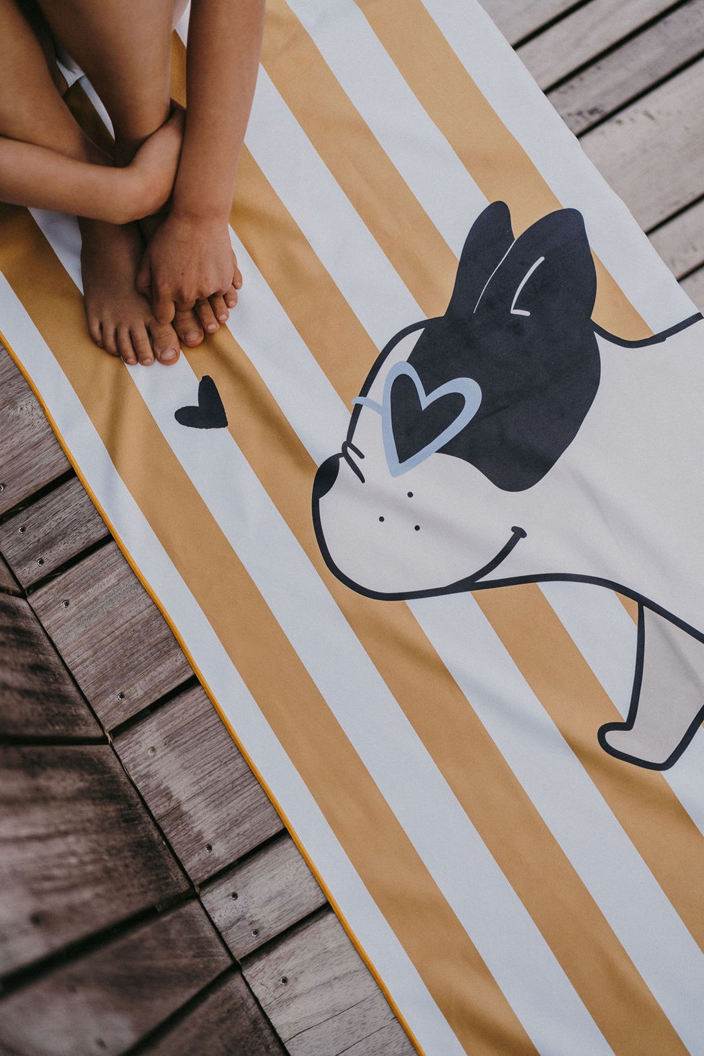 Serviette de plage enfant Minus Bouledogue