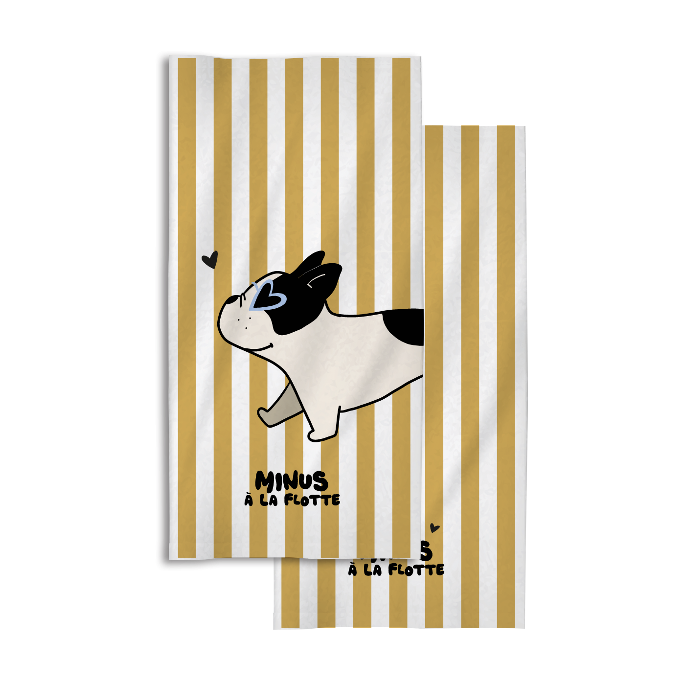 Serviette de plage enfant Minus Bouledogue