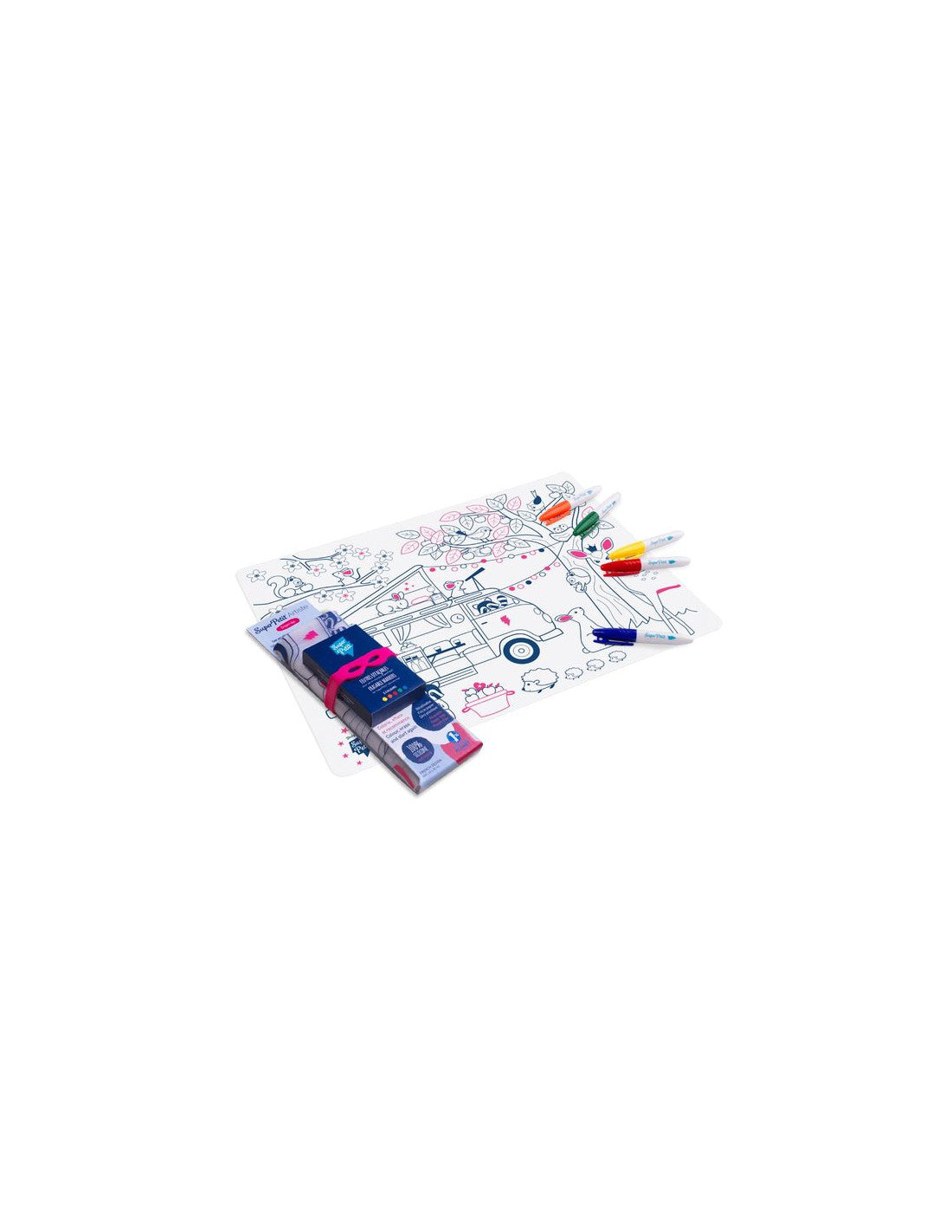 Set de table à colorier Dream Van Super Petit avec 5 feutres et bracelet