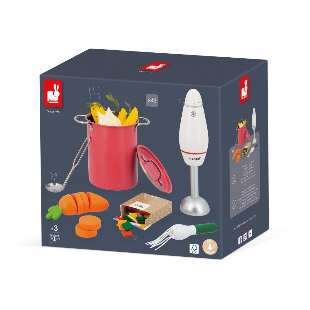 Boîte du set de soupe en bois Janod