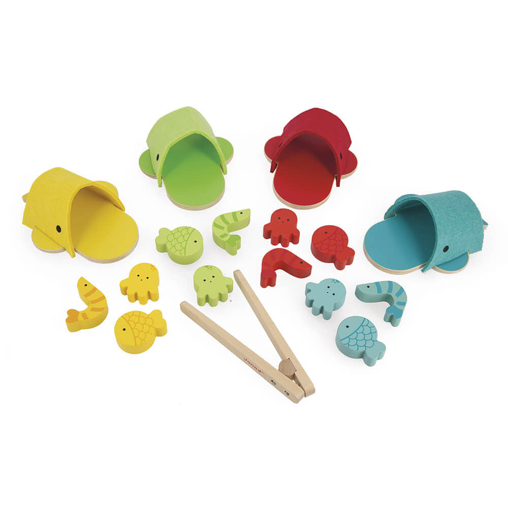 Jeu de tri des couleurs avec la pince en bois, dès 2 ans