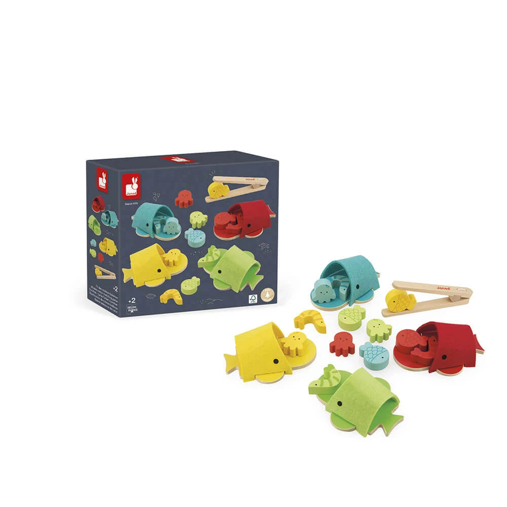 Tri des couleurs Baleines Janod en situation de jeu